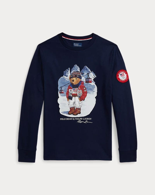 RL Team USA Polo Bear Cotton T-Shirt - Imagem 1