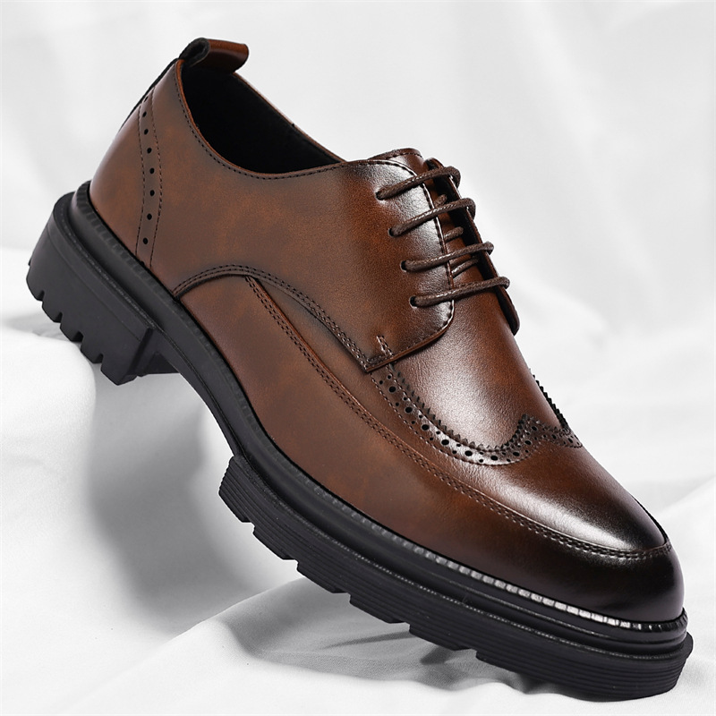 Belluno Genuine Leather Dress Shoes - Imagem 1
