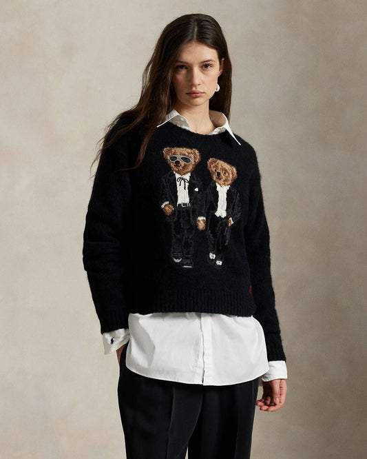 RL The Ralph & Ricky Tuxedo Bear Sweater - Imagem 1
