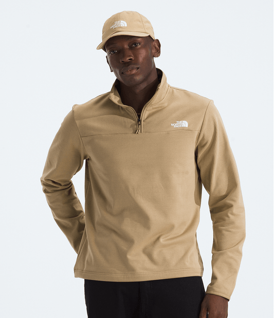 Fleece TNF Herren Cedar Trail Grid 1/4 Zip Khaki Stone - Imagem 1