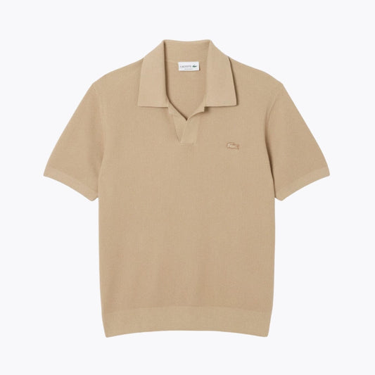 LC Cotton Blend Open Polo Collar Sweater - Imagem 1