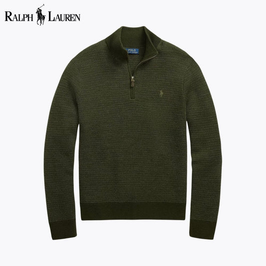 RL Washable Wool Quarter-Zip Sweater - Imagem 1