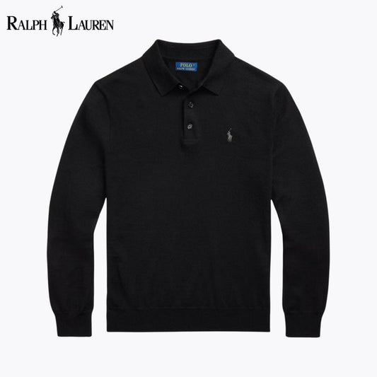 RL Wool Polo-Collar Jumper - Imagem 1