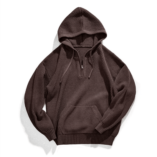 Rockfella Half-Zip Knitted Hoodie - Imagem 1
