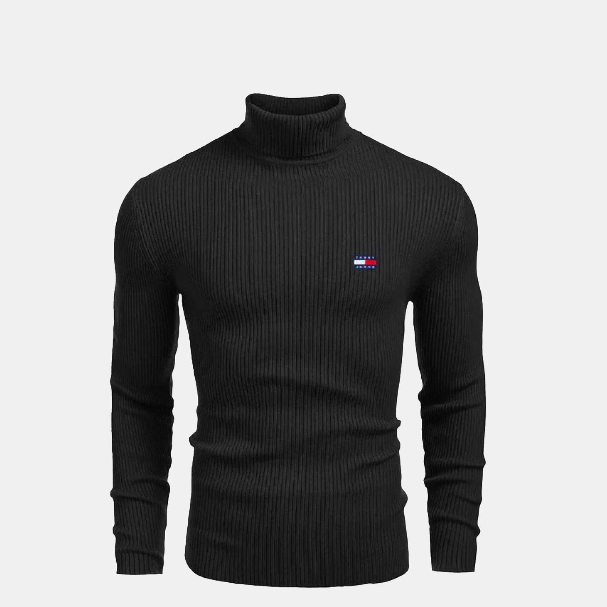 TH Turtleneck Cable-Knit Wool Sweater - Imagem 1